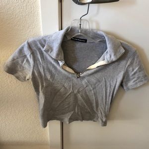 Brandy Melville grey crop top